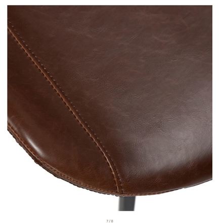 Moderní jídelní židle DAN-FORM HYPE imitace kůže hnědá (6)
