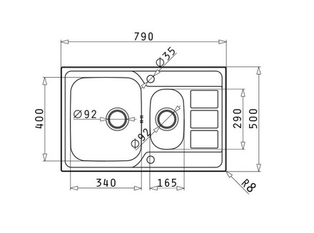 Nerezový kuchyňský dřez Pyramis ATHENA EXTRA (70x50) 1 1/2B 1D (107163901) (1)