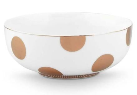 Sada misek Pip Studio Dot Delight bílá/zlatá 15cm 2ks (1)