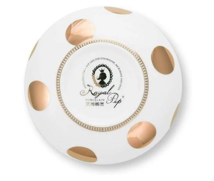 Sada misek Pip Studio Dot Delight bílá/zlatá 15cm 2ks (2)