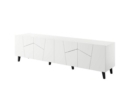 Televizní stolek Halmar ETNA bílá mat/ bílá mat (3 karton)