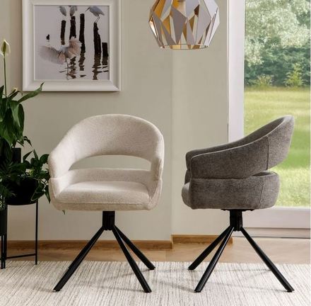 Moderní jídelní židle Signal Borgo Raven, barva šedá 07 (2)