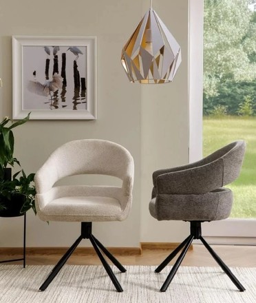 Moderní jídelní židle Signal Borgo Raven, barva šedá 07 (2)