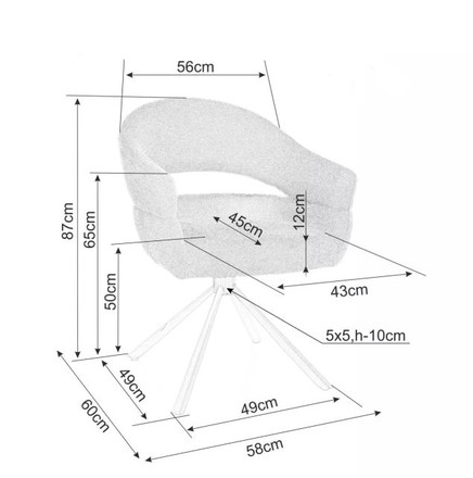 Moderní jídelní židle Signal Borgo Raven, barva šedá 07 (3)