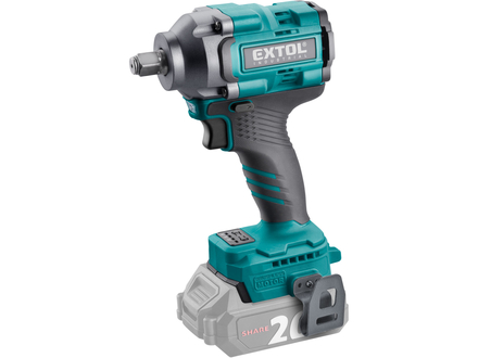 Aku rázový utahovák Extol Industrial 8791815 1/2" aku SHARE20V, 500Nm, BRUSHLESS, bez baterie a nabíječky