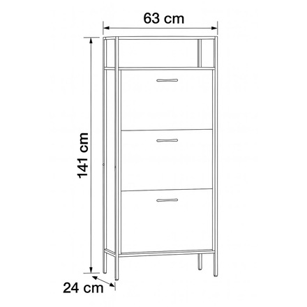 Botník Autronic Botník hnědá, ABO-G1009 OAK (ABO-G1009 OAK) (3)