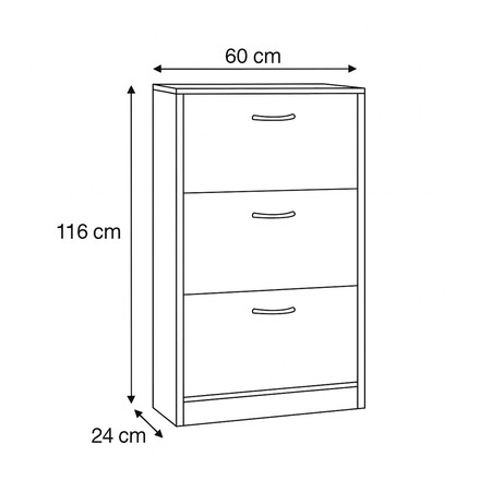 Botník Autronic Botník, mdf, hnědá, ABO-G1016 ELM (ABO-G1016 ELM) (4)