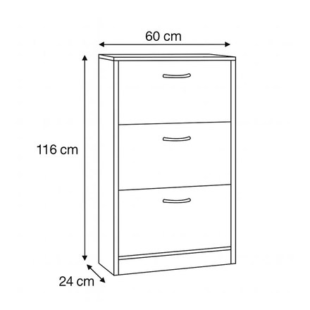 Botník Autronic Botník, mdf, přírodní, ABO-G1016 OAK (ABO-G1016 OAK) (3)
