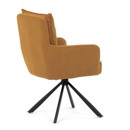Moderní jídelní židle Autronic Jídelní židle, žlutá, manšestrová látka, HC-X1128 YEL2 (HC-X1128 YEL2) (9)