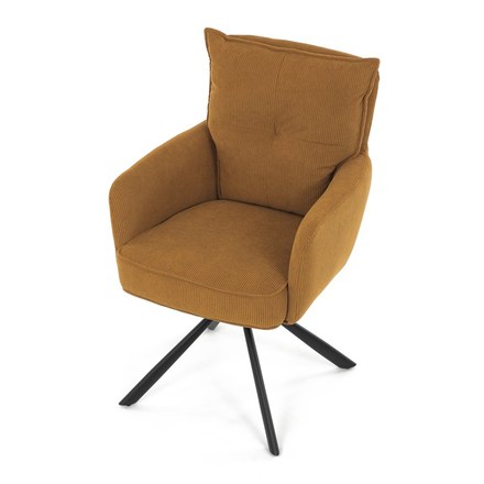 Moderní jídelní židle Autronic Jídelní židle, žlutá, manšestrová látka, HC-X1128 YEL2 (HC-X1128 YEL2) (14)