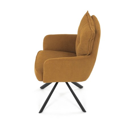 Moderní jídelní židle Autronic Jídelní židle, žlutá, manšestrová látka, HC-X1128 YEL2 (HC-X1128 YEL2) (16)