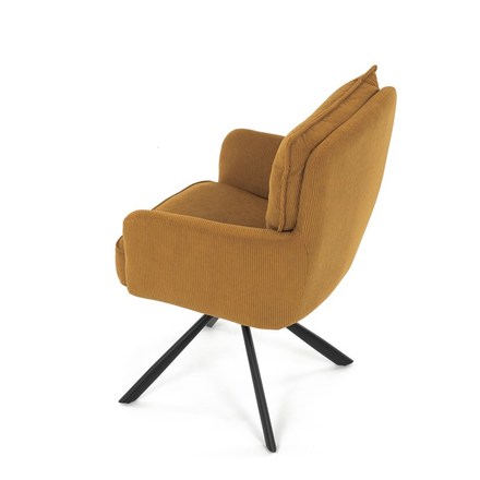 Moderní jídelní židle Autronic Jídelní židle, žlutá, manšestrová látka, HC-X1128 YEL2 (HC-X1128 YEL2) (17)