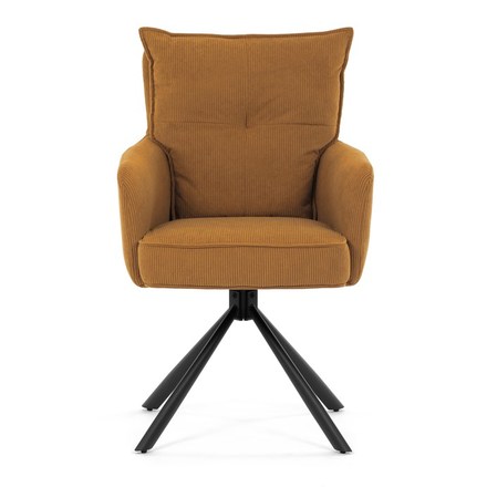 Moderní jídelní židle Autronic Jídelní židle, žlutá, manšestrová látka, HC-X1128 YEL2 (HC-X1128 YEL2) (1)