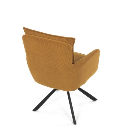 Moderní jídelní židle Autronic Jídelní židle, žlutá, manšestrová látka, HC-X1128 YEL2 (HC-X1128 YEL2) (20)