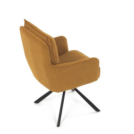 Moderní jídelní židle Autronic Jídelní židle, žlutá, manšestrová látka, HC-X1128 YEL2 (HC-X1128 YEL2) (21)