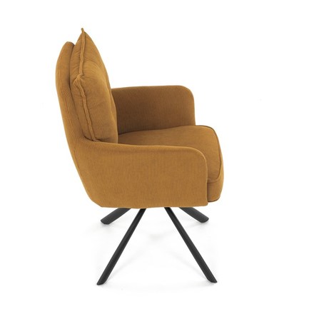 Moderní jídelní židle Autronic Jídelní židle, žlutá, manšestrová látka, HC-X1128 YEL2 (HC-X1128 YEL2) (22)