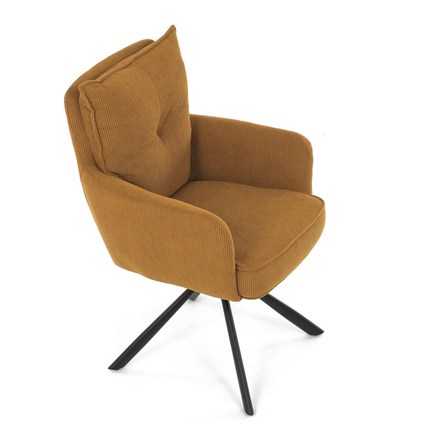 Moderní jídelní židle Autronic Jídelní židle, žlutá, manšestrová látka, HC-X1128 YEL2 (HC-X1128 YEL2) (23)