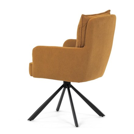 Moderní jídelní židle Autronic Jídelní židle, žlutá, manšestrová látka, HC-X1128 YEL2 (HC-X1128 YEL2) (5)