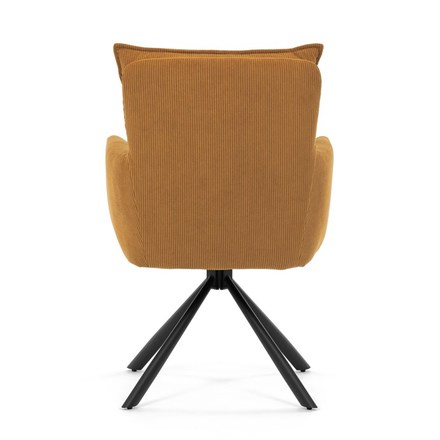 Moderní jídelní židle Autronic Jídelní židle, žlutá, manšestrová látka, HC-X1128 YEL2 (HC-X1128 YEL2) (7)