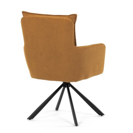 Moderní jídelní židle Autronic Jídelní židle, žlutá, manšestrová látka, HC-X1128 YEL2 (HC-X1128 YEL2) (8)