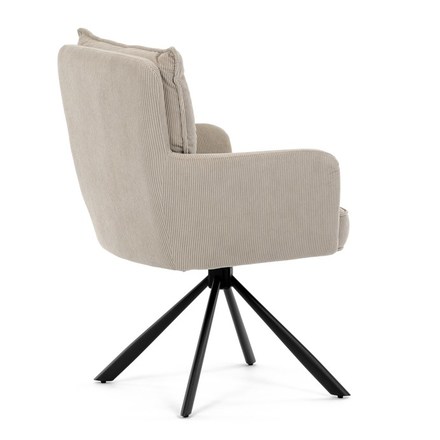 Moderní jídelní židle Autronic Jídelní židle, béžová, manšestrová látka, HC-X1128 LAN2 (HC-X1128 LAN2) (9)