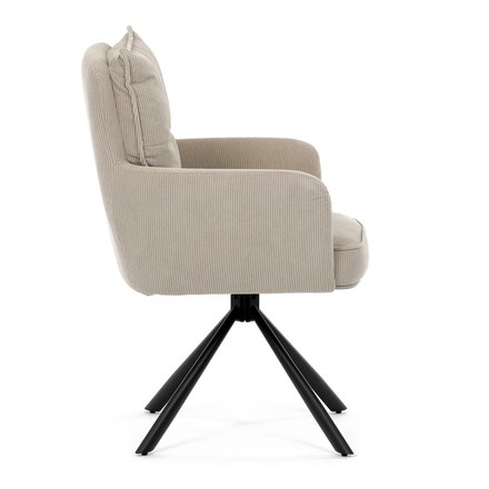 Moderní jídelní židle Autronic Jídelní židle, béžová, manšestrová látka, HC-X1128 LAN2 (HC-X1128 LAN2) (10)