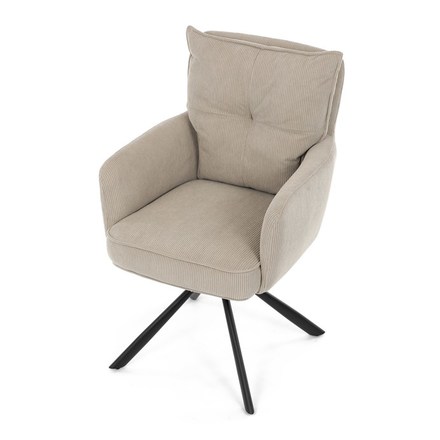 Moderní jídelní židle Autronic Jídelní židle, béžová, manšestrová látka, HC-X1128 LAN2 (HC-X1128 LAN2) (14)