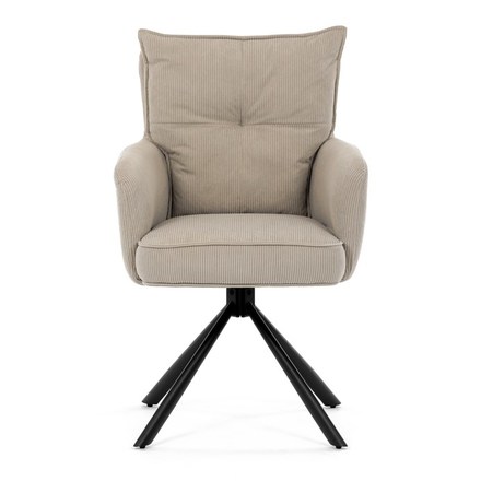 Moderní jídelní židle Autronic Jídelní židle, béžová, manšestrová látka, HC-X1128 LAN2 (HC-X1128 LAN2) (1)