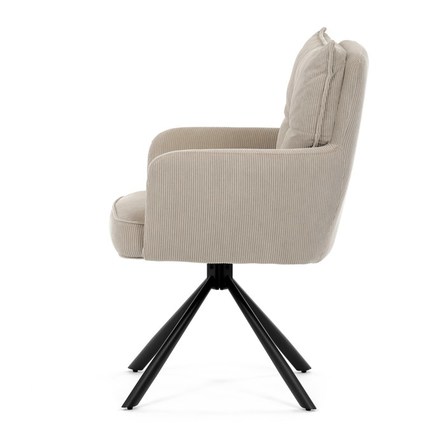 Moderní jídelní židle Autronic Jídelní židle, béžová, manšestrová látka, HC-X1128 LAN2 (HC-X1128 LAN2) (4)