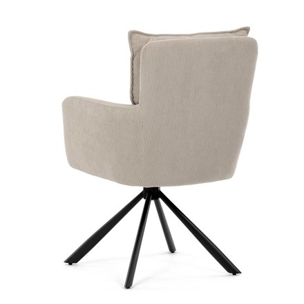 Moderní jídelní židle Autronic Jídelní židle, béžová, manšestrová látka, HC-X1128 LAN2 (HC-X1128 LAN2) (6)