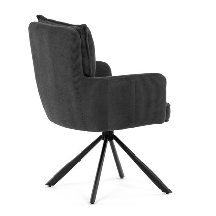 Moderní jídelní židle Autronic Jídelní židle, šedá, manšestrová látka, HC-X1128 GREY2 (HC-X1128 GREY2) (9)