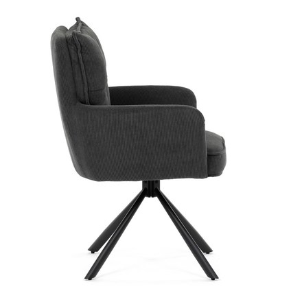 Moderní jídelní židle Autronic Jídelní židle, šedá, manšestrová látka, HC-X1128 GREY2 (HC-X1128 GREY2) (10)