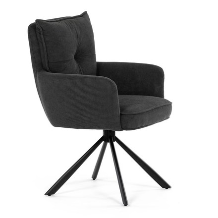 Moderní jídelní židle Autronic Jídelní židle, šedá, manšestrová látka, HC-X1128 GREY2 (HC-X1128 GREY2) (11)