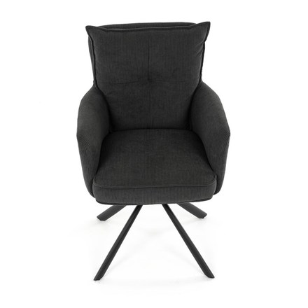 Moderní jídelní židle Autronic Jídelní židle, šedá, manšestrová látka, HC-X1128 GREY2 (HC-X1128 GREY2) (13)