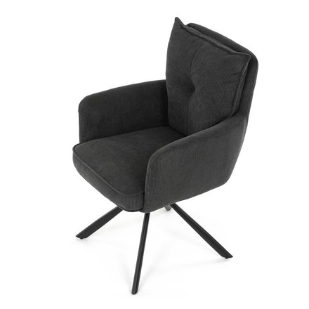 Moderní jídelní židle Autronic Jídelní židle, šedá, manšestrová látka, HC-X1128 GREY2 (HC-X1128 GREY2) (15)