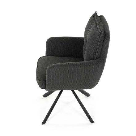 Moderní jídelní židle Autronic Jídelní židle, šedá, manšestrová látka, HC-X1128 GREY2 (HC-X1128 GREY2) (16)