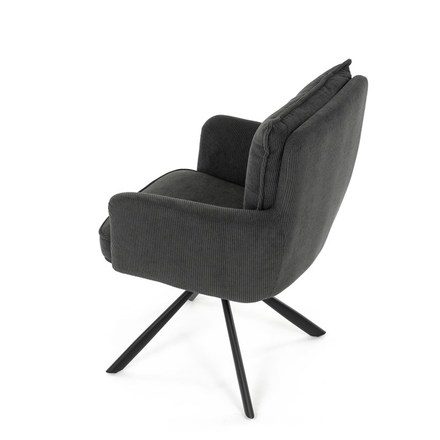 Moderní jídelní židle Autronic Jídelní židle, šedá, manšestrová látka, HC-X1128 GREY2 (HC-X1128 GREY2) (17)