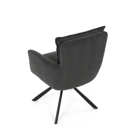 Moderní jídelní židle Autronic Jídelní židle, šedá, manšestrová látka, HC-X1128 GREY2 (HC-X1128 GREY2) (18)