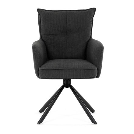 Moderní jídelní židle Autronic Jídelní židle, šedá, manšestrová látka, HC-X1128 GREY2 (HC-X1128 GREY2) (1)