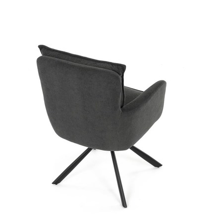 Moderní jídelní židle Autronic Jídelní židle, šedá, manšestrová látka, HC-X1128 GREY2 (HC-X1128 GREY2) (20)