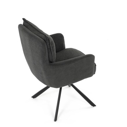 Moderní jídelní židle Autronic Jídelní židle, šedá, manšestrová látka, HC-X1128 GREY2 (HC-X1128 GREY2) (21)