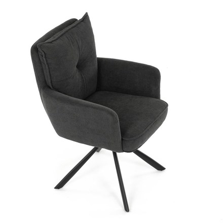 Moderní jídelní židle Autronic Jídelní židle, šedá, manšestrová látka, HC-X1128 GREY2 (HC-X1128 GREY2) (23)