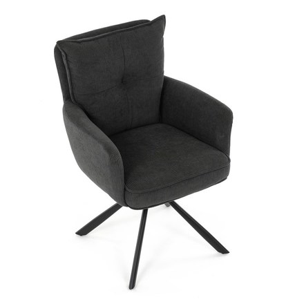 Moderní jídelní židle Autronic Jídelní židle, šedá, manšestrová látka, HC-X1128 GREY2 (HC-X1128 GREY2) (24)