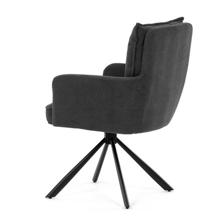 Moderní jídelní židle Autronic Jídelní židle, šedá, manšestrová látka, HC-X1128 GREY2 (HC-X1128 GREY2) (5)