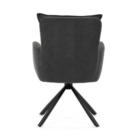 Moderní jídelní židle Autronic Jídelní židle, šedá, manšestrová látka, HC-X1128 GREY2 (HC-X1128 GREY2) (7)