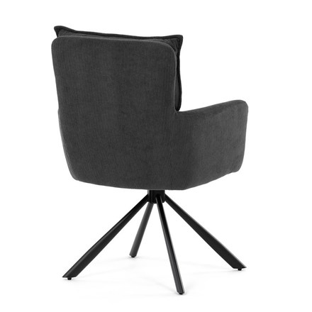 Moderní jídelní židle Autronic Jídelní židle, šedá, manšestrová látka, HC-X1128 GREY2 (HC-X1128 GREY2) (8)