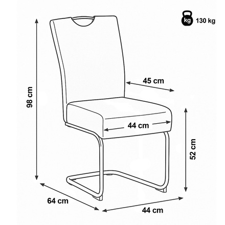 Moderní jídelní židle Autronic Jídelní židle, žlutá, látka, DCL-E2008 YEL2 (DCL-E2008 YEL2) (31)