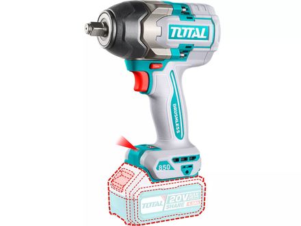 Aku rázový utahovák Total TIWLI20851 1/2", brushless, 850Nm, 20 V Li-ion, bez baterie a nabíječky, industrial