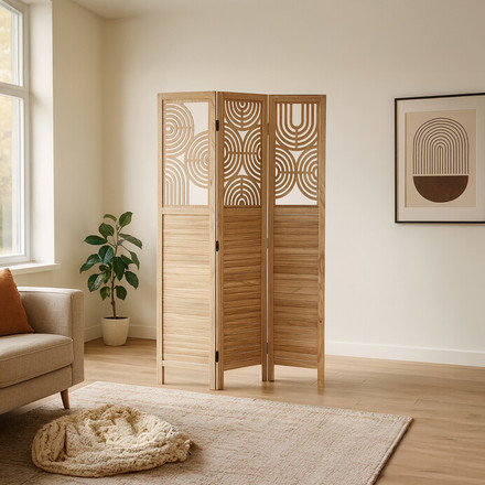 Paraván Autronic Paraván, masiv, přírodní, EF-L175 NAT (1)