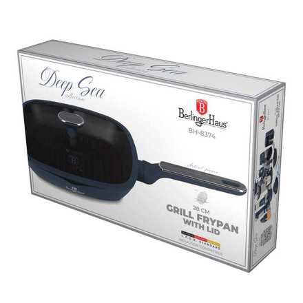 Pánev grilovací s poklicí Berlingerhaus BH-8374 28 cm Deep Sea Collection (1)